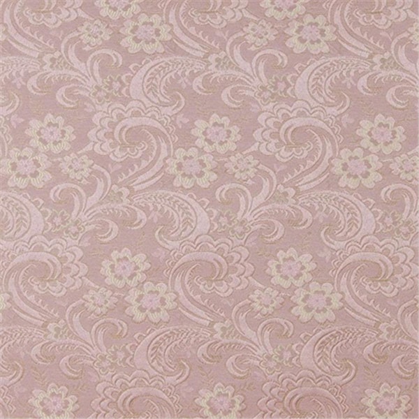 Finefabrics 54 in. Wide Gold And Pink, Paisley Floral Brocade Upholstery Fabric FI59952 - main